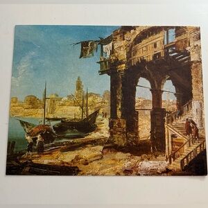 VINTAGE FINE ART PRINTS BY GELLMAN ‘VENETIAN HARBOUR’ BY MARIESCHI NO. 436.